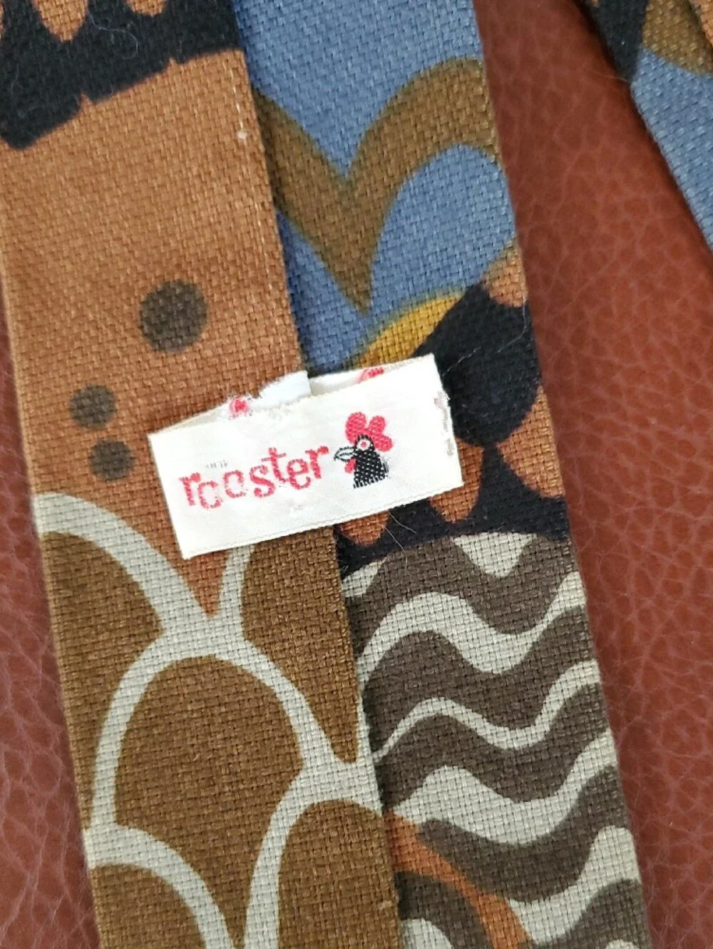 Vintage Men's Patterned Square Tie By ROOSTER